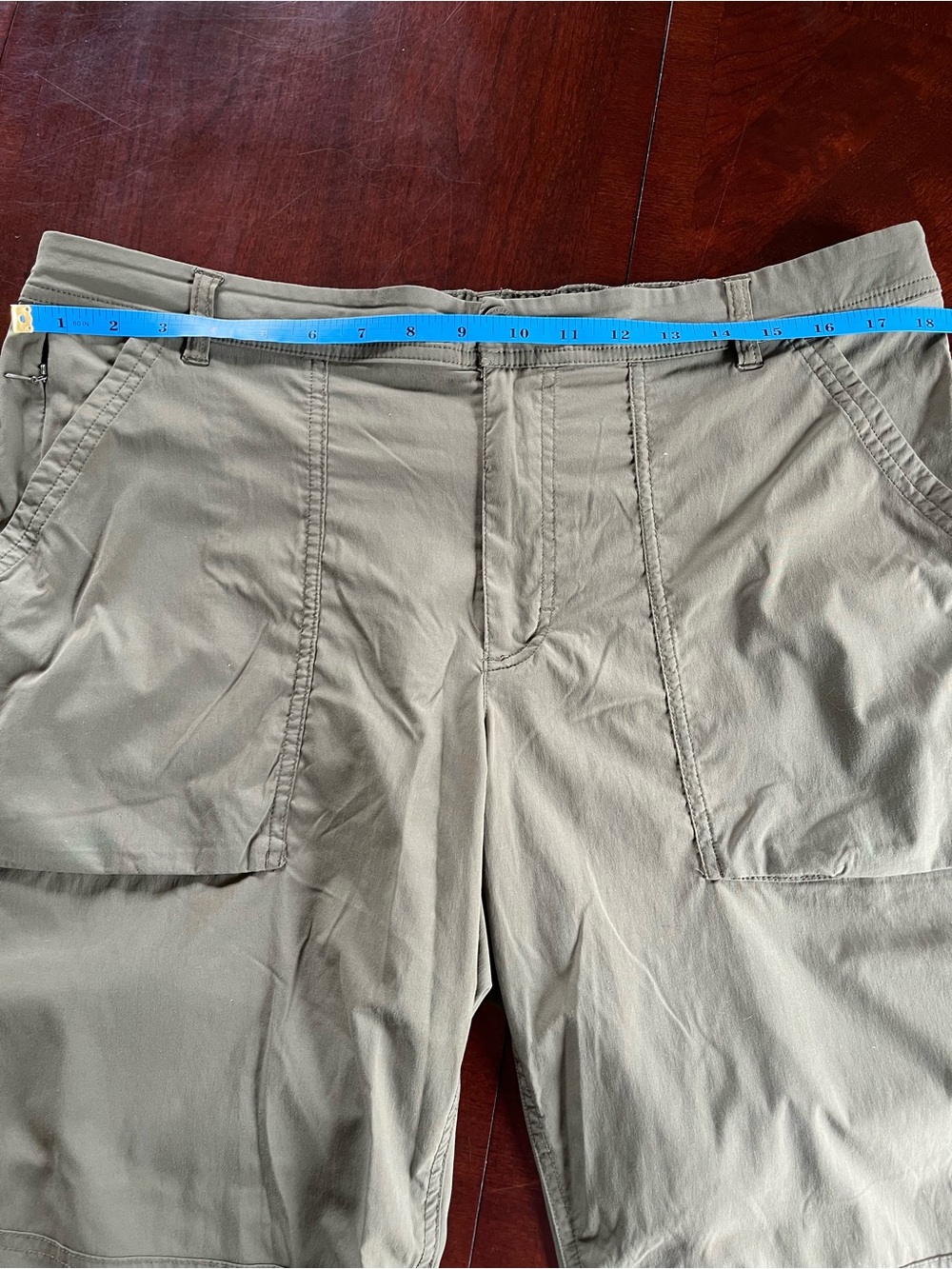 REI Nylon & Spandex Army Green Lightweight Hiking Camping Pants Size 14 - Picture 11 of 15